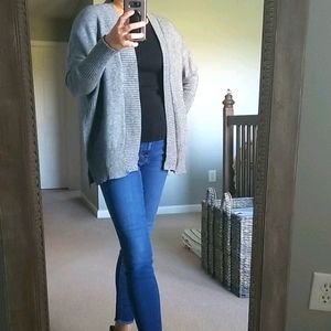 RD Style short cardigan pewter gray